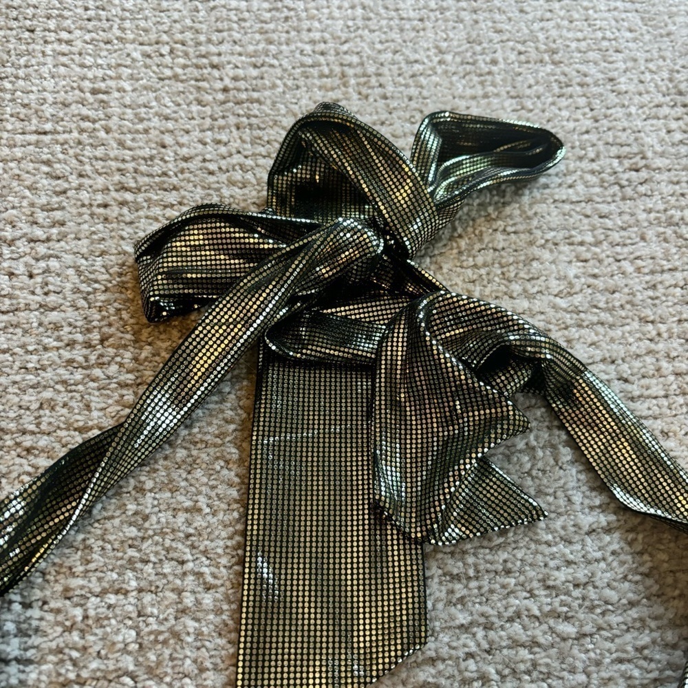 SHEIN Gold Metallic Mini Dress - size L - Picture 2 of 6